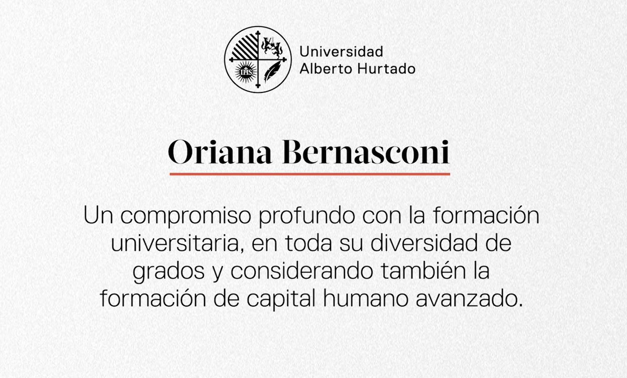 Oriana Bernasconi es una de las tres académicas promovidas a la categoría Titular de la UAH